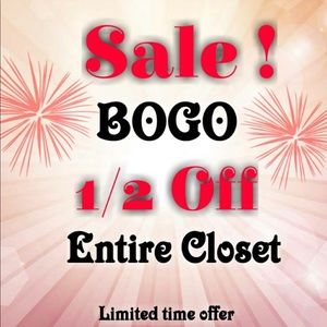 Buy one get one 1/2 off